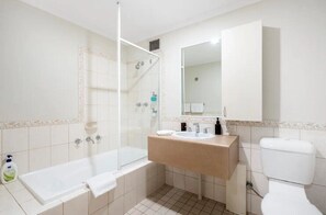 Hair dryer, towels