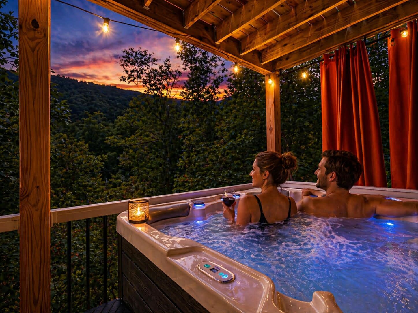 Outdoor spa tub