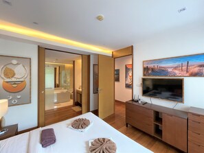 Appartement Deluxe, 2 chambres, vue jardin | Salle de bain