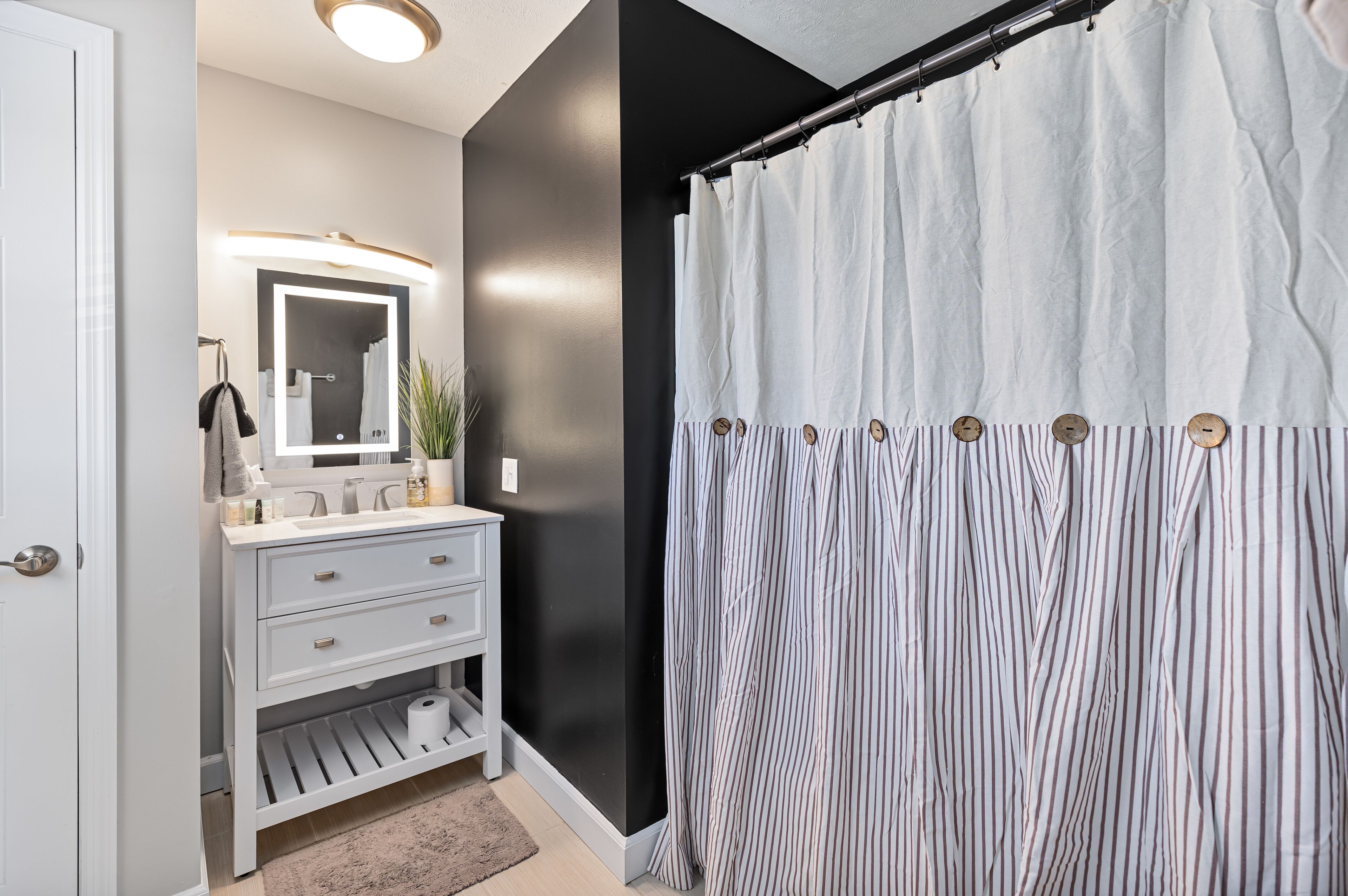 Hair dryer, towels