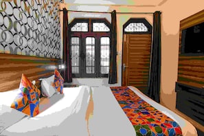 Egyptian cotton sheets, premium bedding, in-room safe, soundproofing - Fabhotel Vijay Palace (Dharamshala)