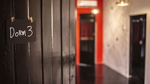 A sign labeled "Dorm 3" on a wooden door, indicating a room number. - House of Lion Hostel and Guesthouse (Langkawi)