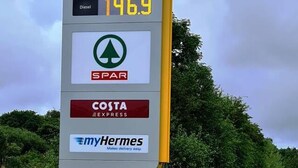 A fuel station with Jet brand signage, displaying prices for unleaded and diesel fuel. - Immaculate 3-bed House in Durham Near Sedgefield (Trimdon Station)