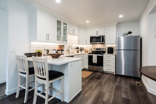 Modern hideaway in Logan Utah with changing sand table.