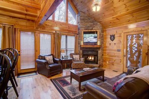 Télévision, cheminée