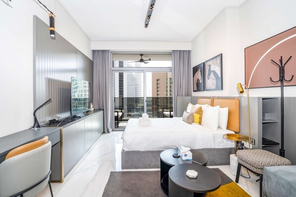 1 bedroom, free WiFi - Elegant Studio Canal View Top Facilities (Dubai)