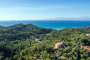 Aerial view - Sunset and Sunrise Apartments  (Corfu)
