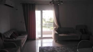 Apartment | Living area | 65-inch TV with digital channels