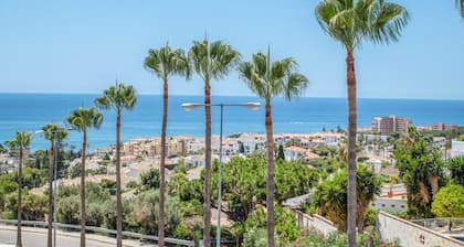 Luxuriöses Ferienhaus in Mijas Costa, mit Meerblick und großem Privatpool