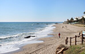Beach nearby, sun-loungers