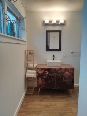 Towels, soap, toilet paper