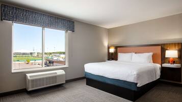 Room, 1 King Bed, Refrigerator & Microwave | View from room