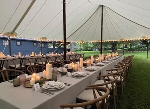 Outdoor banquet area
