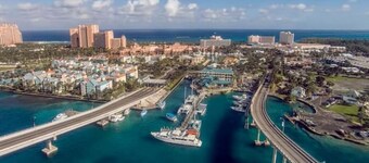 Located on Paradise Island, Bahamas, close to the Atlantis Resort and beach. 