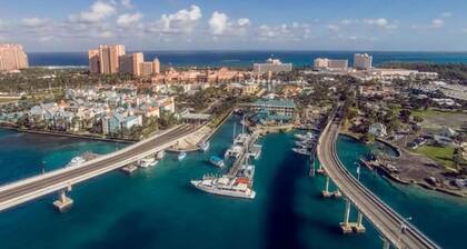 Located on Paradise Island, Bahamas, close to the Atlantis Resort and beach.