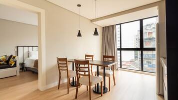 Family Apartment 45 | Private kitchen | Stovetop, cookware/dishes/utensils