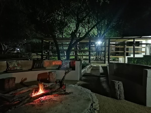 Fireplace - The Sky Safari Lodge - Hoedspruit (Hoedspruit)
