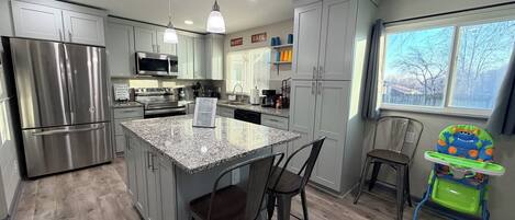 Microwave, oven, stovetop, dishwasher