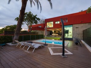 A heated pool