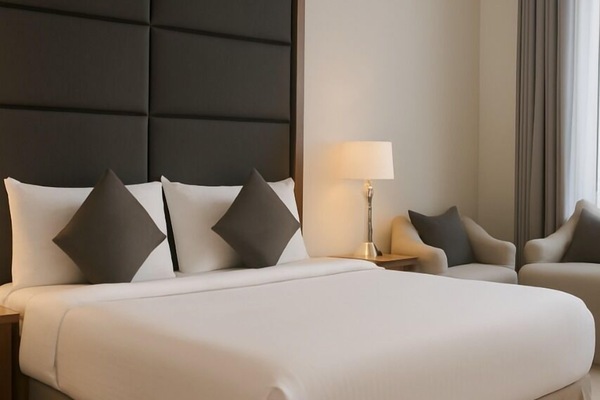 Roupas de cama antialérgicas, quartos à prova de som, Wi-Fi de cortesia