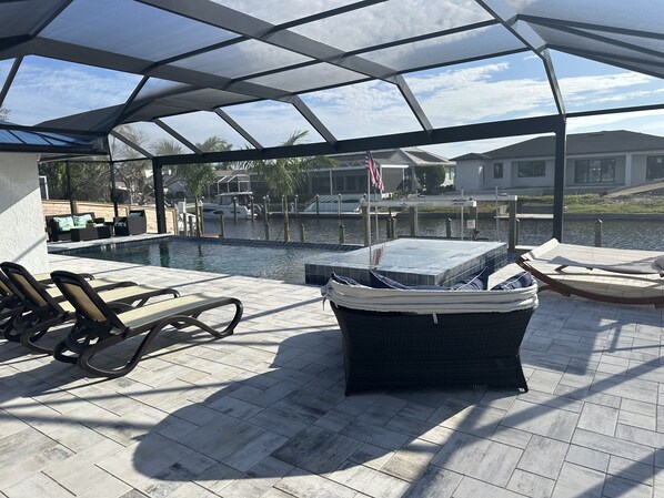 Outdoor pool, a heated pool
