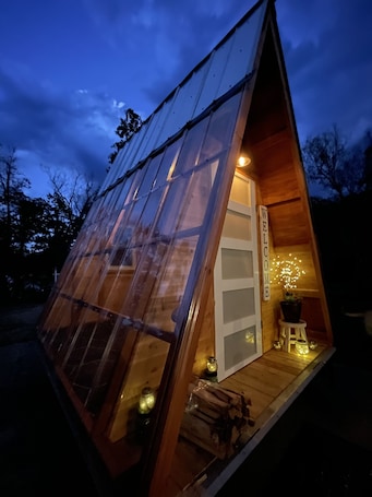Exterior detail. Lakefront Transforming Micro Cottage on Cherokee Lake