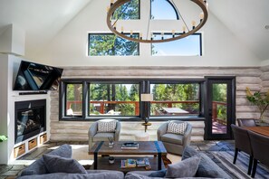 TV, fireplace, ping pong - Beautiful Log Cabin Offers Peek of Lake, Perfect Escape in Tahoe City, Rita's Oasis By Tahoe Time VR (Tahoe City)