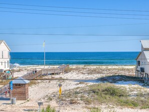 Beach view! Pretty much beachfront! Walk across street to public beach access!