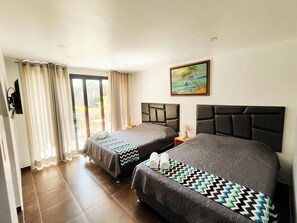 家庭客房, 1 間臥室, 非吸煙房, 花園景觀 | 免費無線上網、床單