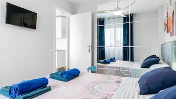 2 dormitorios, tabla de planchar con plancha, wifi y ropa de cama