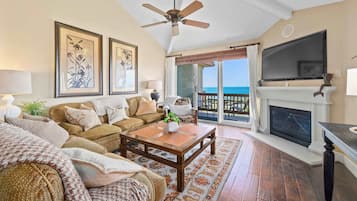 TV, fireplace, DVD player