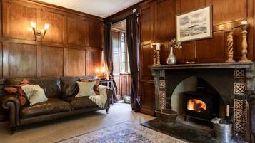 TV, fireplace, DVD player, stereo