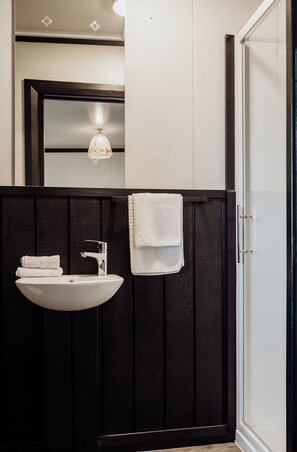 Comfort Double Room | Bathroom | Free toiletries, hair dryer, towels, soap - Lake Mahinapua Hotel (Ruatapu)