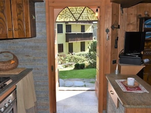 Fridge, oven, cookware/dishes/utensils