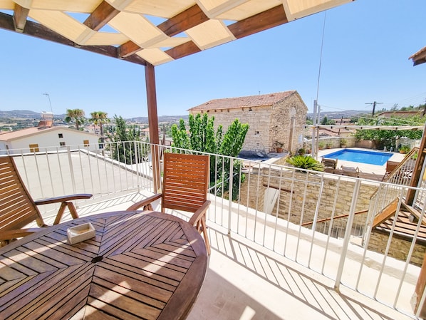 Traditional Apartment | Terrace/patio - Village Charm Pool Apartment at Skarinou (Skarinou)