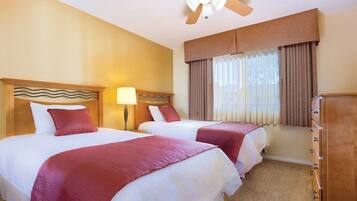 2 bedrooms, bed sheets