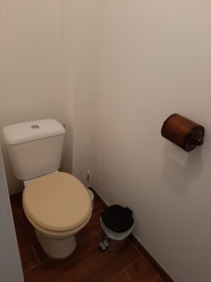 Ducha, toallas, papel higiénico