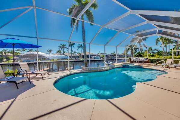 Outdoor pool, a heated pool