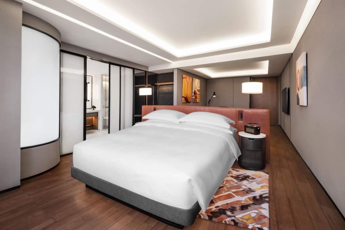 สตูดิโอ (Andaz) | มินิบาร์ฟรี, ตู้นิรภัยในห้องพัก, โต๊ะทำงาน, ผ้าม่านกันแสง