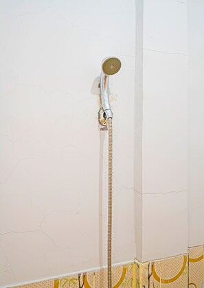 Dusj, håndklær og såpe