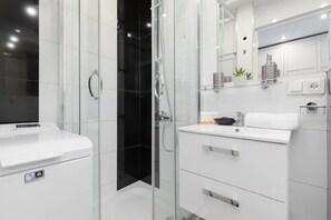 Ducha, secador de pelo y champú