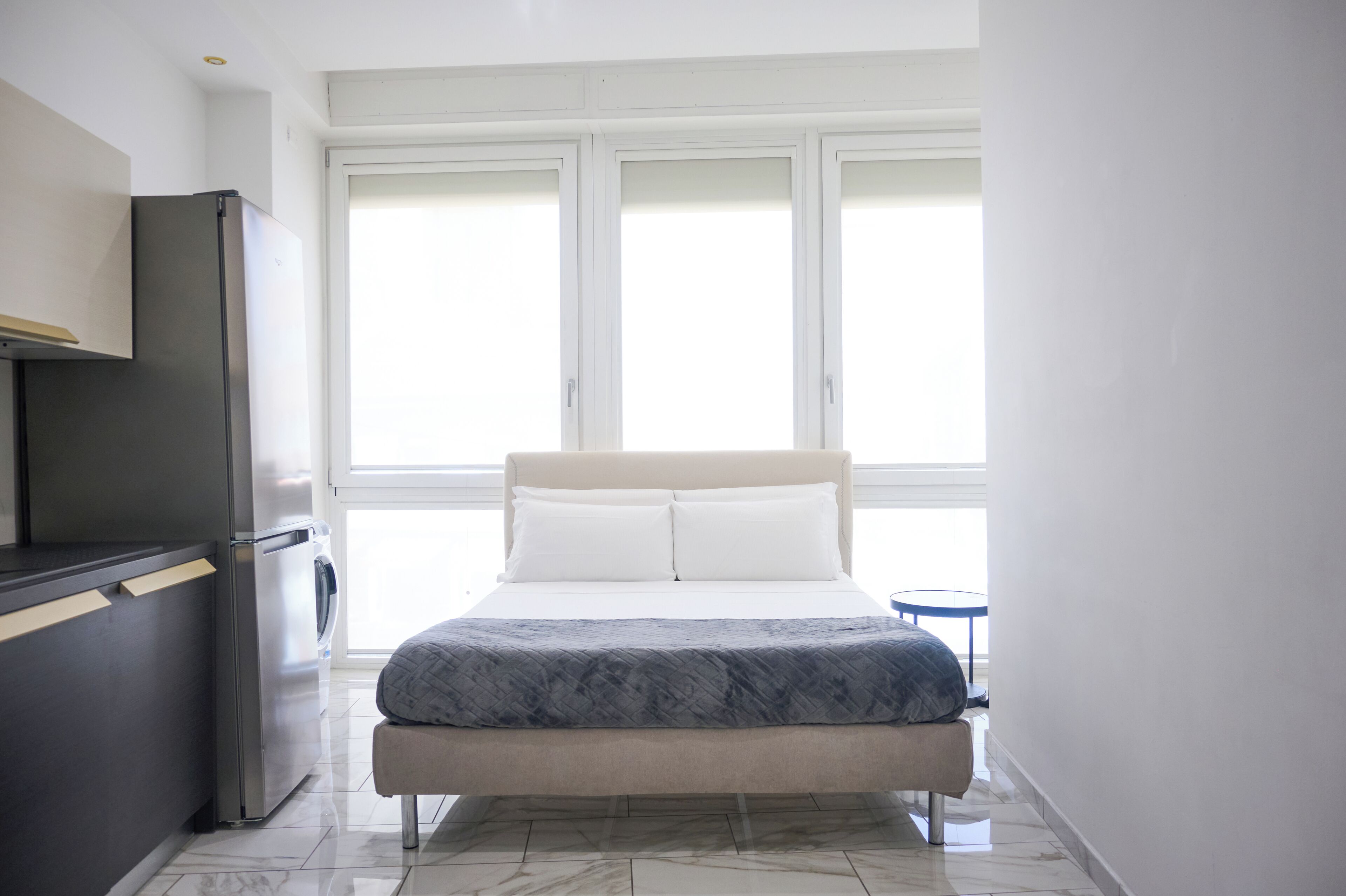 Classic Studio | Premium bedding, desk, blackout curtains, iron/ironing board