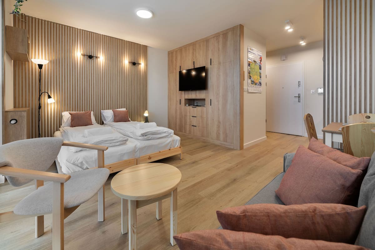 Monolocale comfort | 1 camera, ferro/asse da stiro, Wi-Fi gratuito, lenzuola