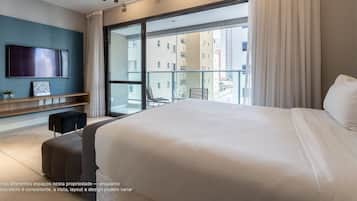 Estúdio | Ferros/tábuas de passar roupa, Wi-Fi de cortesia, roupa de cama