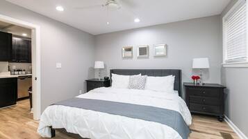 2 bedrooms, iron/ironing board, travel crib, free WiFi