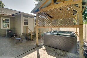 Terrace/patio - Dog-friendly Shelby Home w/ Private Yard & Hot Tub (Shelby)