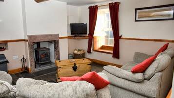 Smart TV, fireplace