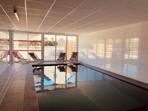 Indoor pool, a heated pool