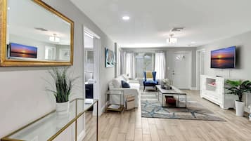 House, Multiple Beds, Pool Access, Pool View (Seacrest House) | Living area | 50-inch flat-screen TV with digital channels