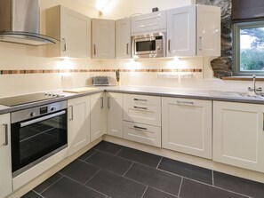 Fridge, dishwasher, electric kettle, toaster